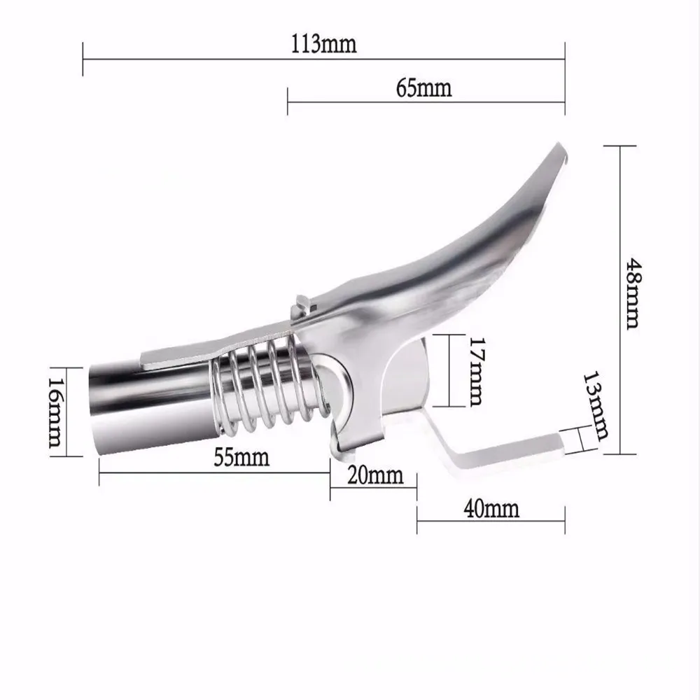 

Manual High Pressure Grease Nozzle Grease Gun Adapter Hose Kit Gun Lock Coupler Quick Release Lock on the Coupling End 1/8