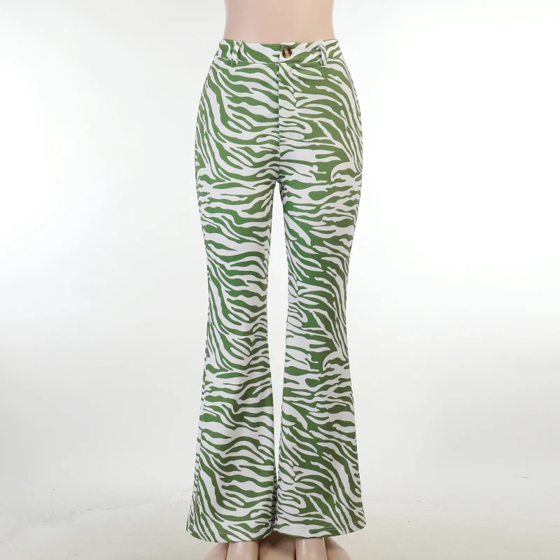 

Weird Puss Y2K Striped Green Straight Pants Women Cotton High Waist Slim Trousers Fashion Wild Streetwear Autumn Casual Bottoms
