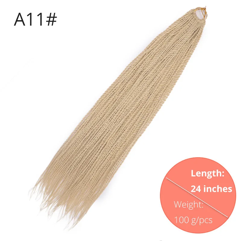 A11 AISI BEAUTY Ombre Senegalese завивка, плетение волос 14 18 24 дюймов Синтетические косички для наращивания крючком наращивание волос Черный Коричневый Женский - Цвет: A11
