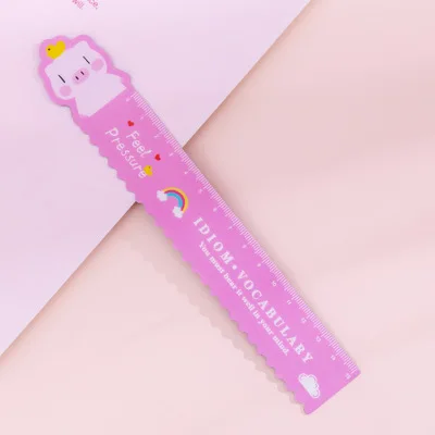 Милые Креативные принадлежности Kawaii для учеников начальной школы мультяшная Милая 15 см линейка может быть согнута мягкая линейка волнистая линейка Лидер продаж
