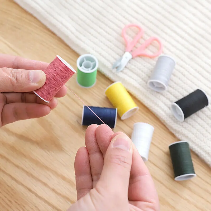 Мода 16 шт домашнего путешествия Портативный трэд Нидл рулетка Ножницы Набор для