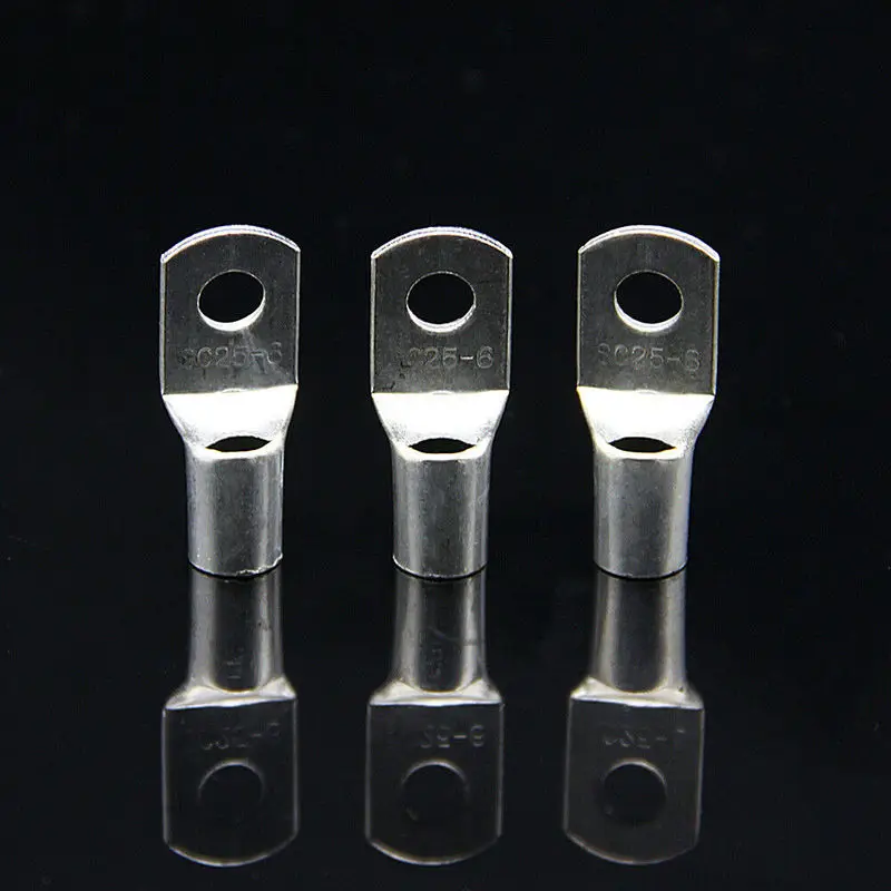 20 шт. 6 размеров SC луженые голая медь обжимные клеммы для кабеля батареи