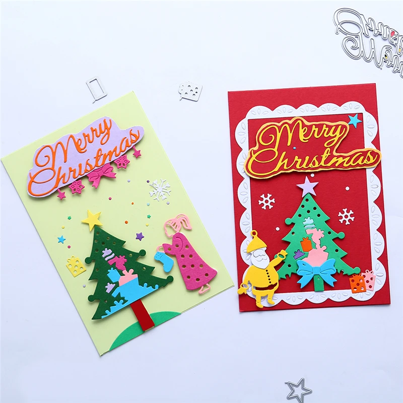 GJCrafts Merry Christmas Tree металлическая вырубная высечка Новинка 2019 для скрапбукинга