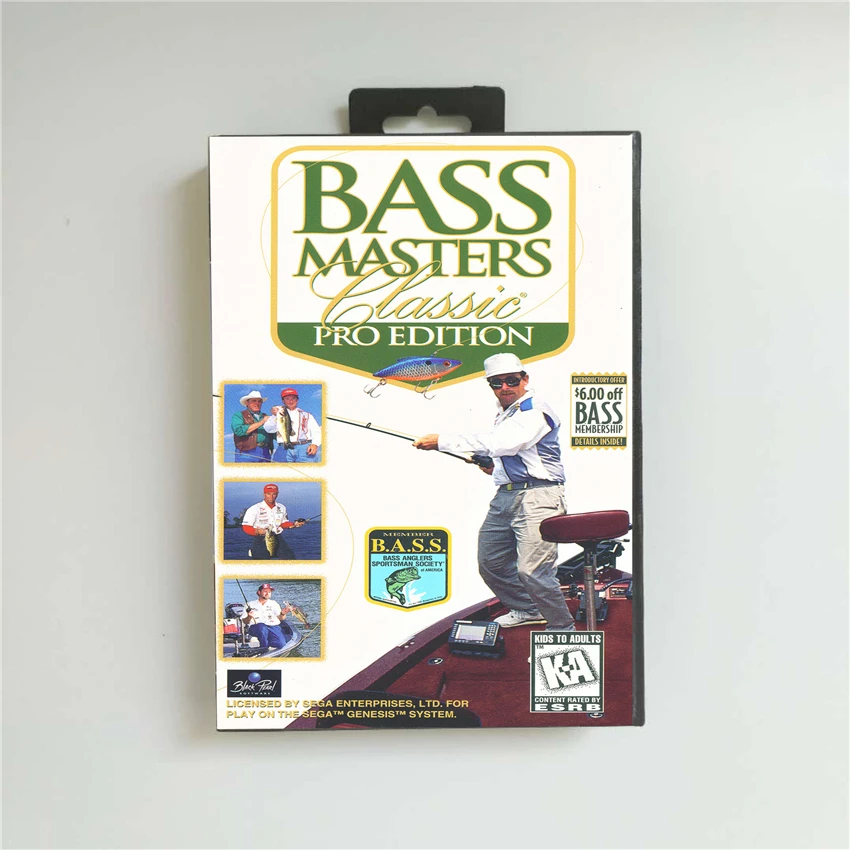 Игровая приставка Bass Masters Classic Pro Edition крышка США с розничной коробкой 16 бит MD