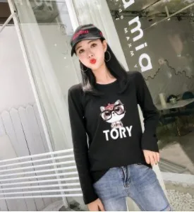 Милая футболка с мультяшным принтом для женщин сезон весна лето новый стиль