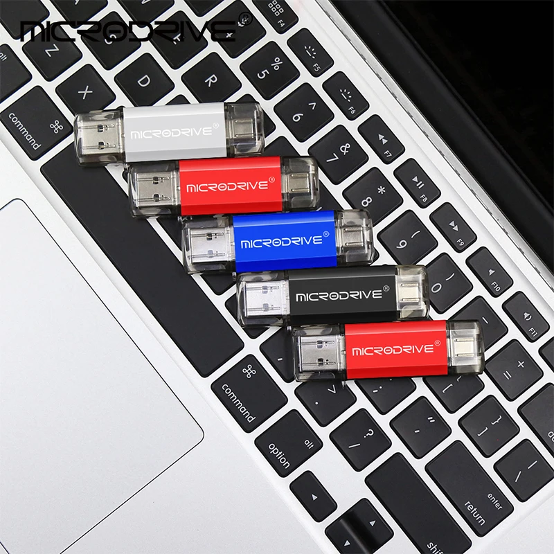 USB флеш-накопитель 2 в 1 0 и Type C OTG 8 ГБ 16 32 64 высокоскоростной 128 256 USB-флешка