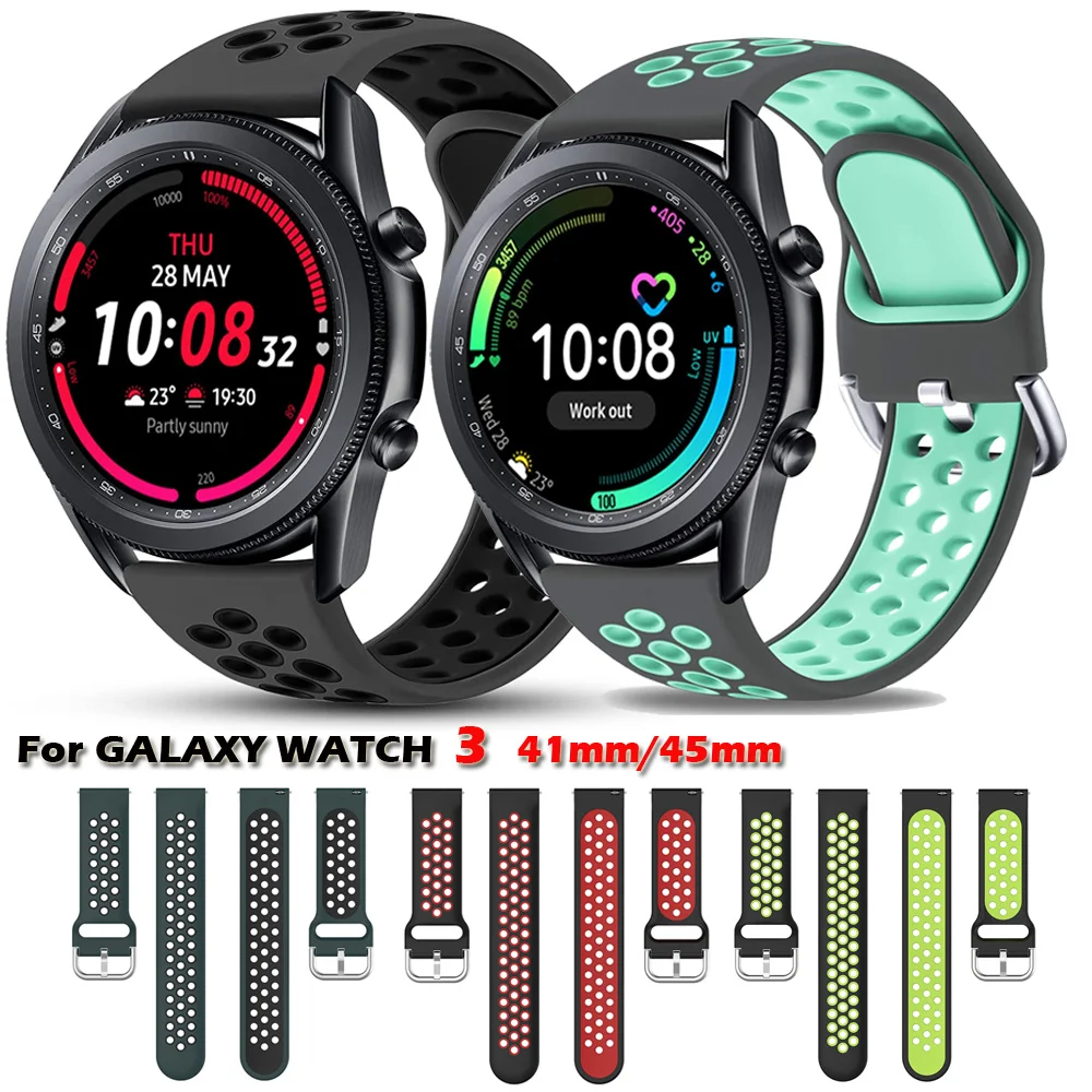 

Silicone Watchbands For Samsung Galaxy Watch 3 Strap Replacement Watch Strap For Galaxy Watch 3 Band 45mm 41mm Bracelet