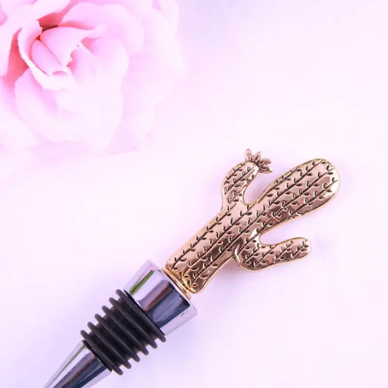 

Cactus Red Wine Bottle Stopper Vacuum Sealed Reusable Plug Caps Wedding Wedding Party Decorations Gift