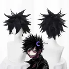 Парик для косплея Даби из аниме Моя геройская Академия, с короткими черными термостойкими синтетическими волосами для вечевечерние, бесплатная доставка
