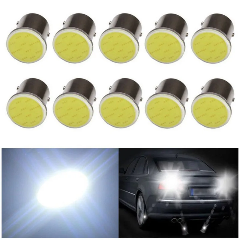 

10PCS 1156 BA15S P21W LED Bulb COB 12 SMD 12V Car Signal Lights Tail Turn Brake Parking Lamps