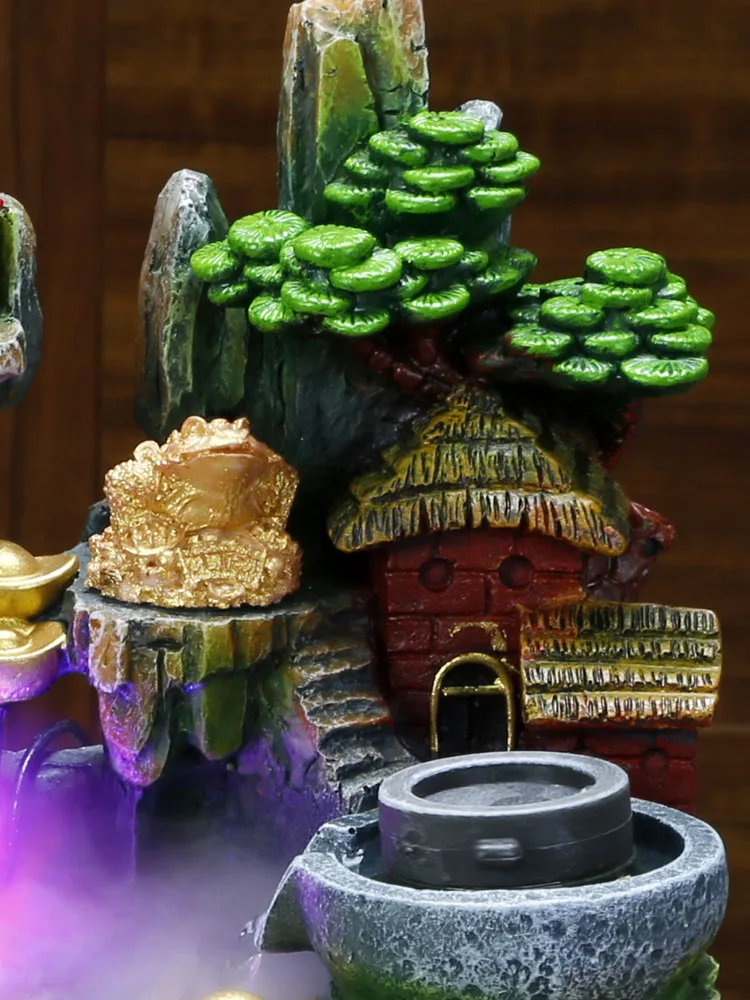 

Wealth Source Guangjin Water Fountain Rockery Ingot Gift Small Golden Toad Feng Shui Wheel Water Purifier Living Room Decoration