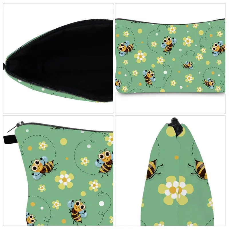 

1Pc Waterproof Bee Printing Toiletry Bag Multifunction Portable Cosmetic Bag