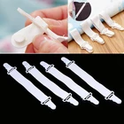 4 шт. эластичные захваты для простыни, регулируемый держатель для простыни, текстильный Фиксирующий Ремень, эластичный домашний зажим для матраса