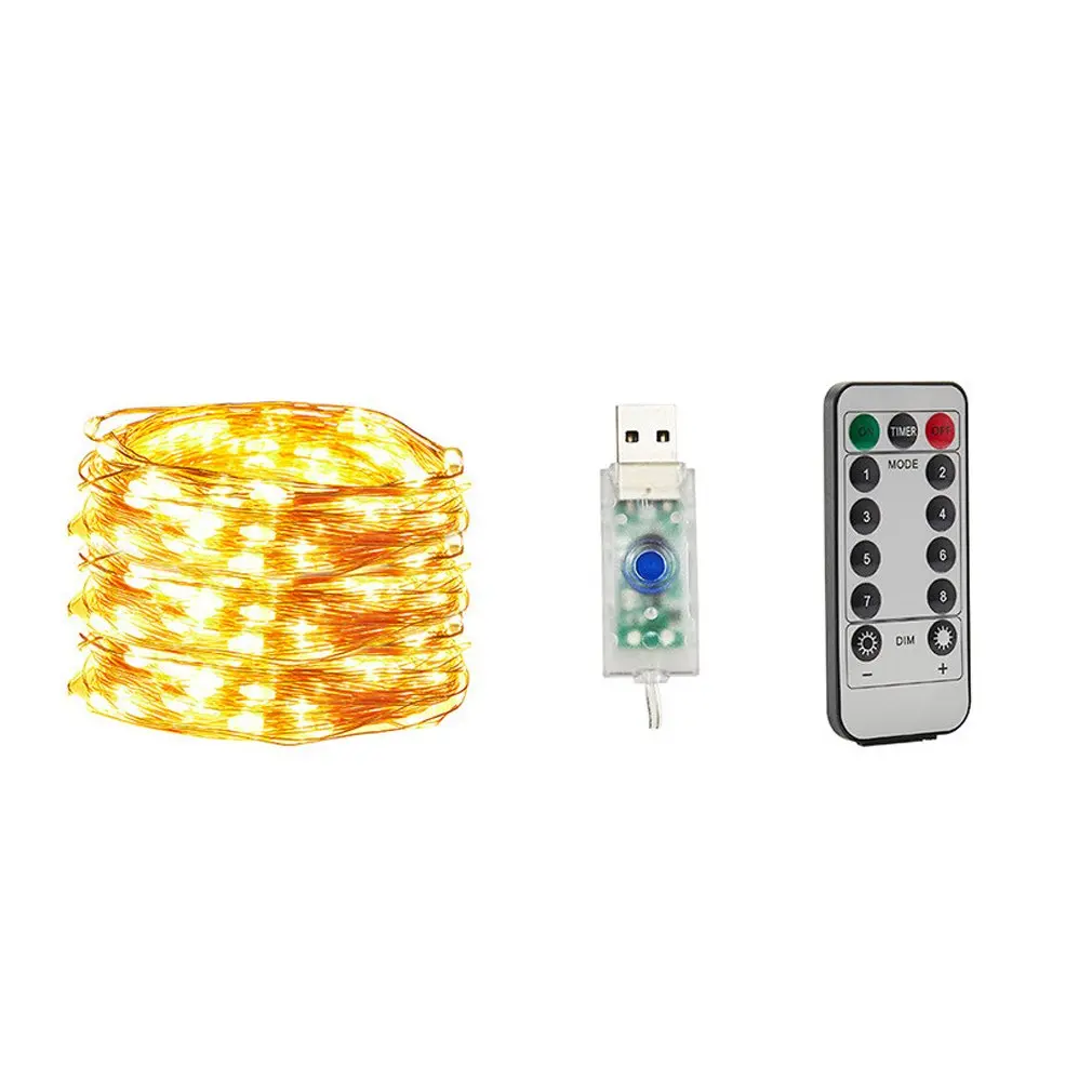 

5M/10M LED Copper wire light string fairy garland battery power copper wire lamp for party Christmas wedding decoration star