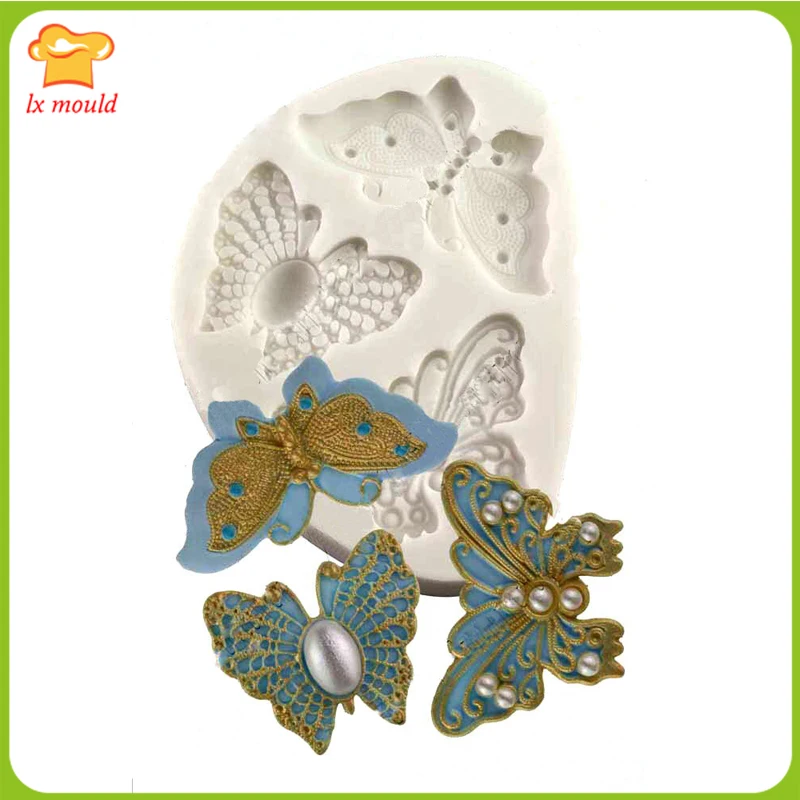 

Product The Three Butterflies Sugar art Plastic Silicone Double Cake mould Exquisite fashion wholesale mold
