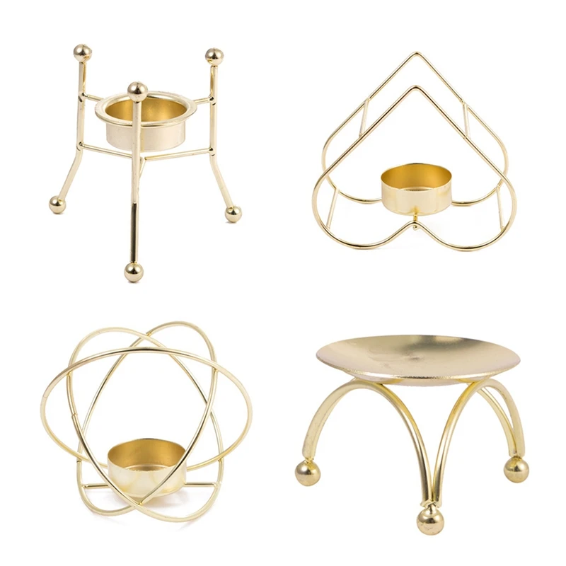 

Retro Candlestick Three-legged Geometric Candlestick Metal Wrought Iron Candle Holder