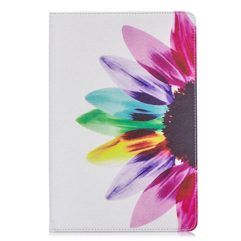 sun flower Чехол для samsung Galaxy Tab A 10,1 SM-T515 T510, умный окрашенный кожаный чехол для планшета, Fundas для samsung Tab A 10,1+ ручка - Цвет: sun flower