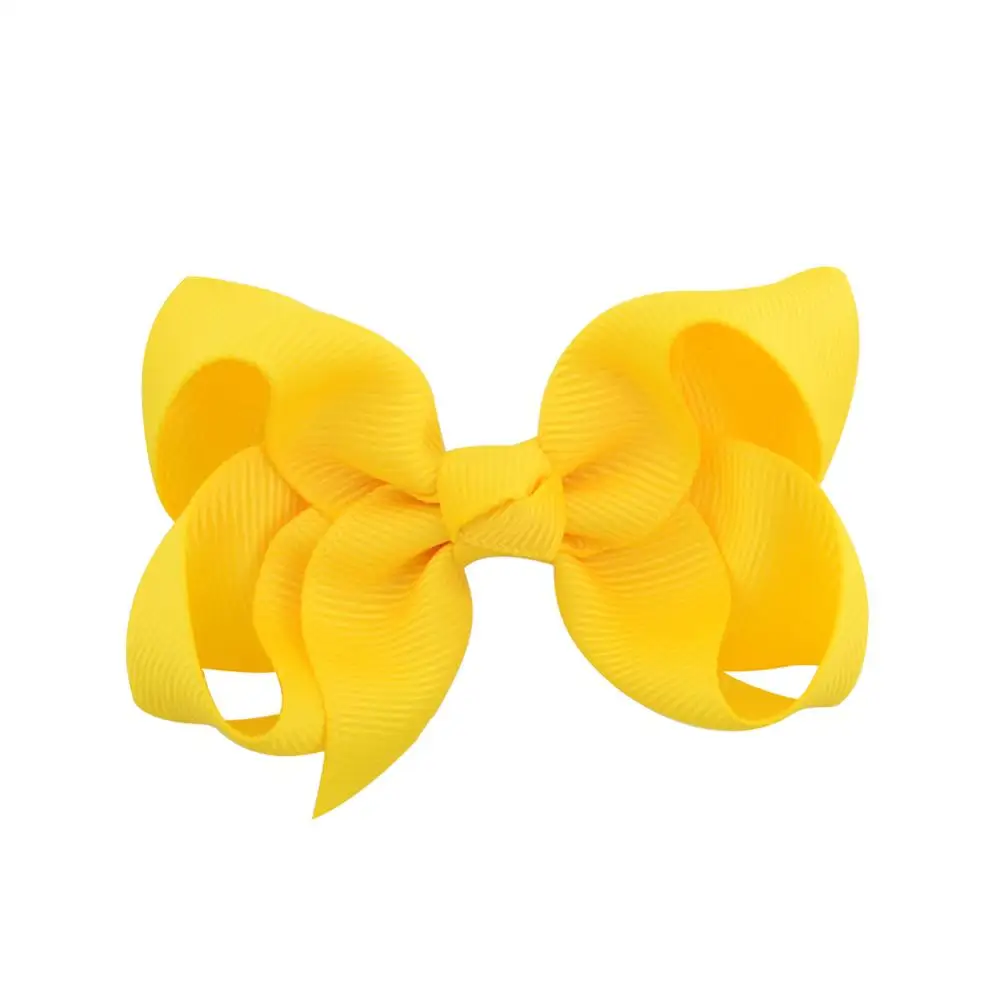 40 шт./лот 3-дюймовые однотонные Летние Стильные банты с зажимами для волос