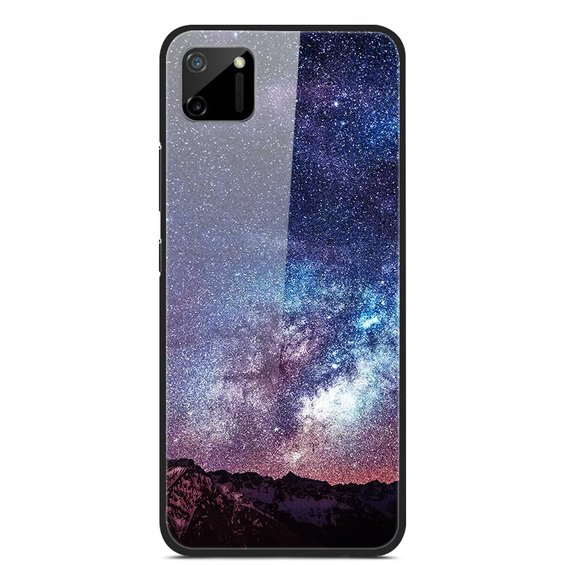 

Tempered Glass Case For Oppo Realme C11 Cover Soft Bumper Hard glass Case For Oppo Realme C11 Phone Case Realme C11 C 11 Fundas