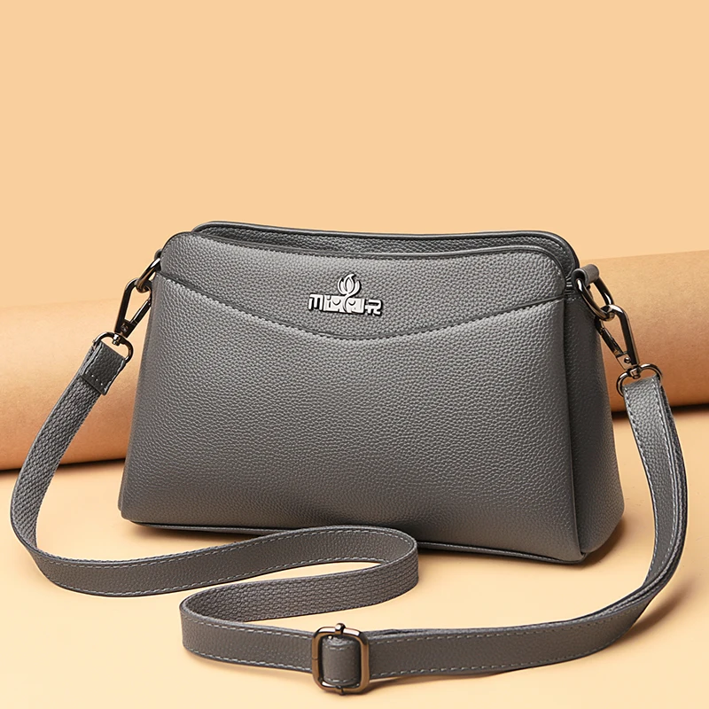 

Luxury Soft Leather Women Small Tote Handbags Solid Color Retro Underarm Shoulder Bag Ladies Casual Lightweight Messenger Bag