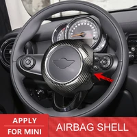 real carbon fiber steering wheel airbag cover decoration sticker car interior accessories for mini coopers f54 f55 f56 f57 f60