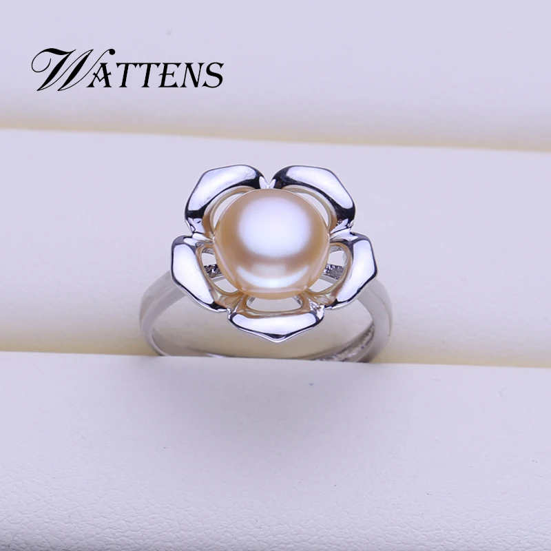 Кольцо женское из серебра 925 пробы с искусственным жемчугом | Украшения и