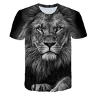 Мужская футболка с 3d-рисунком, летняя повседневная футболка с рисунком короля леса и Льва, 2021