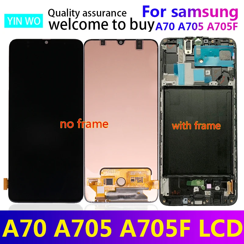 ЖК-экран для Samsung A70 дисплей A705 A705F A705W A705FN/DS с сенсорным экраном рамкой запасные
