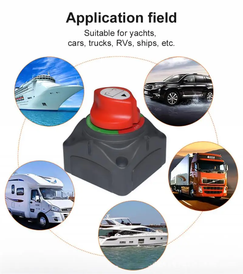 

For Car/Vehicle/RV/Boat/Marine 20 Battery Power Cut Off Kill Switch 12-60V 2 Position Disconnect Isolator Master Switch