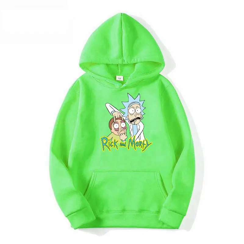 

2021Autumn And Winter Hot Print Rick And Moti Sweatshirt Men'S Anime Hoodie Funny Hooded Long Sleeve Casual Top Rick Morti