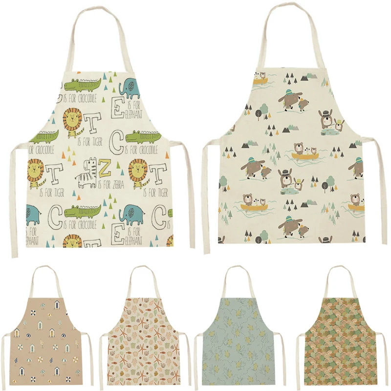 

WQL2298, Кухонные фартуки для женщин, льняные нагрудники, домашняя уборка, фартук, домашние водонепроницаемые поварские фартуки для выпечки, дл...