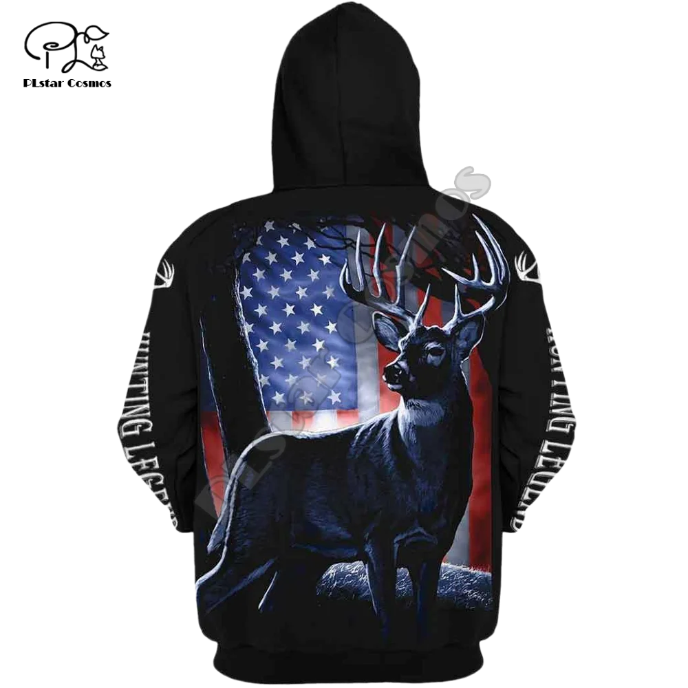 Мужские и женские Олень Охота флaг сшa yзкиe hunter 3d модные толстовки с капюшоном на