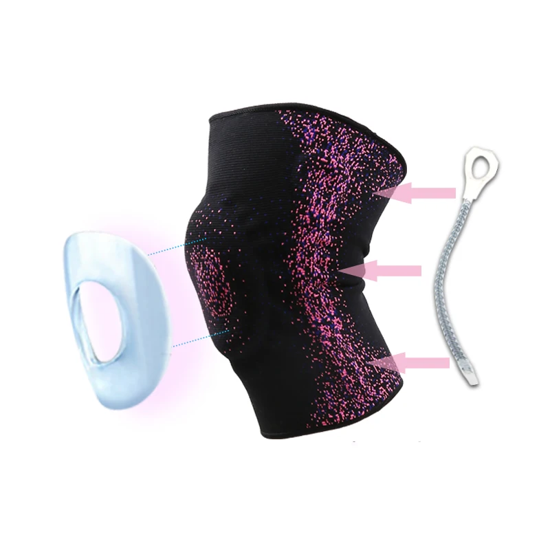 

1PC Compression Knee Support Sleeve Patella Protector Elastic Knee Pads Brace Springs Gym Sports Basketball Volleyball Running