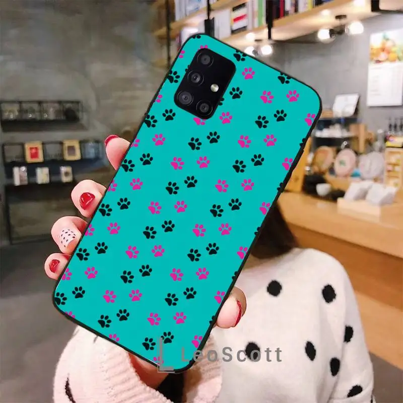 

Cute dog foot comic painting Phone Case for samsung galaxy s21 s20 fe s10 s9 s8 s30 note 20 10 ultra plus pro lite 5G funda