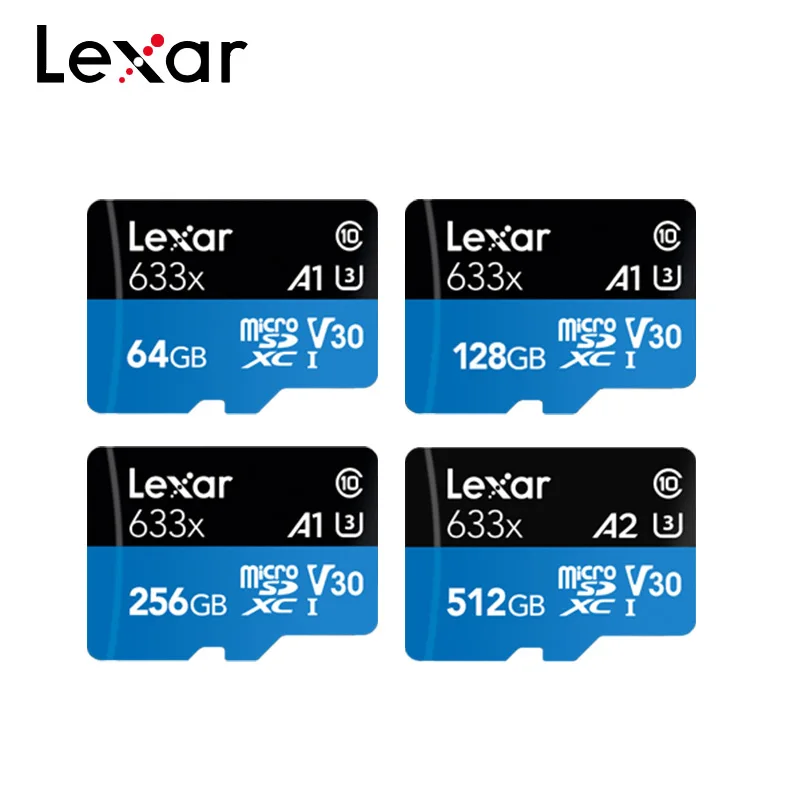 Lexar A2 512G TF карта класс 10 UHS-I U3 Micro SD карта 32G 64g 128G 256g MicroSD мобильный телефон камера движения высокоскоростная карта памяти