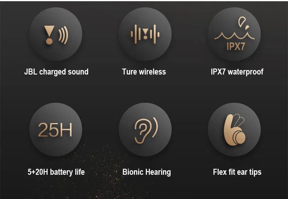 JBL мкА FLASH TWS беспроводные вкладыши Bluetooth V4.2 спортивные наушники глубокий бас IPX7 водонепроницаемые наушники с зарядным устройством и микрофоном