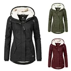 Женская зимняя одежда, пальто и куртки в стиле Харадзюку, элегантные модные парки больших размеров, хлопковое пальто с капюшоном и длинным рукавом