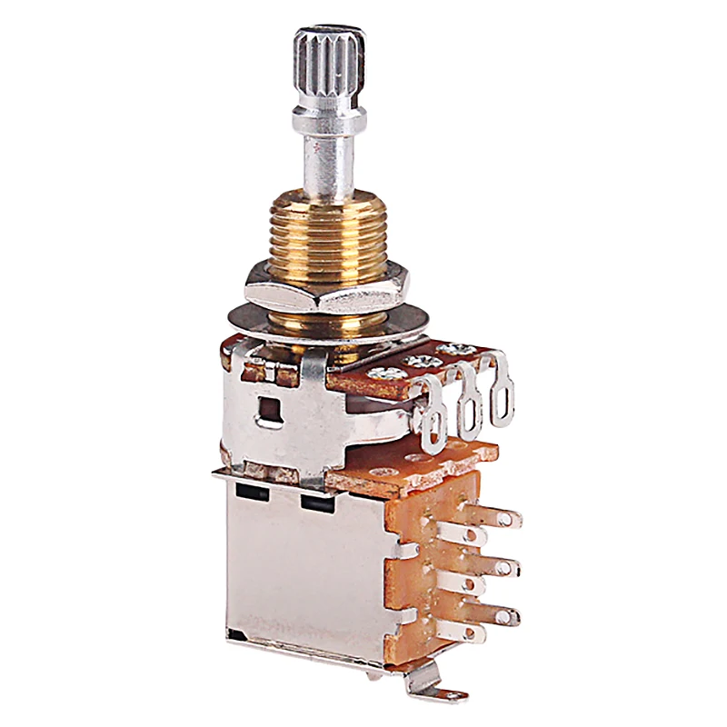 a500k potentiometer push pull schalter keil dpdt topf welle 25mm elektrische gitarre tone volume teile gitarre teile zubehör free global shippi