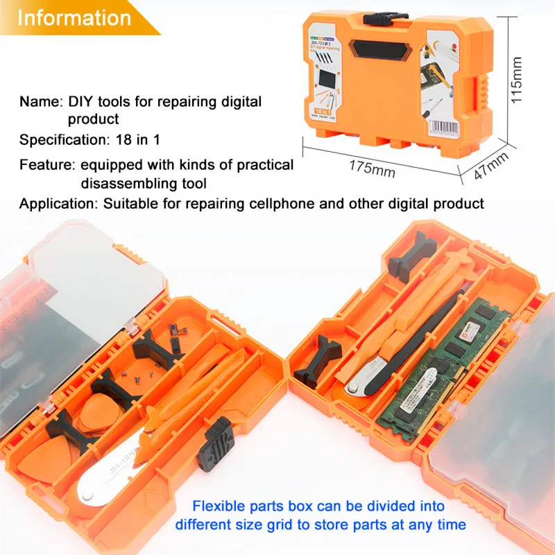 

18in1 DIY Repair Tools Set with pratical Disassembling Tool for Mobile phone & Digital Products Repairing