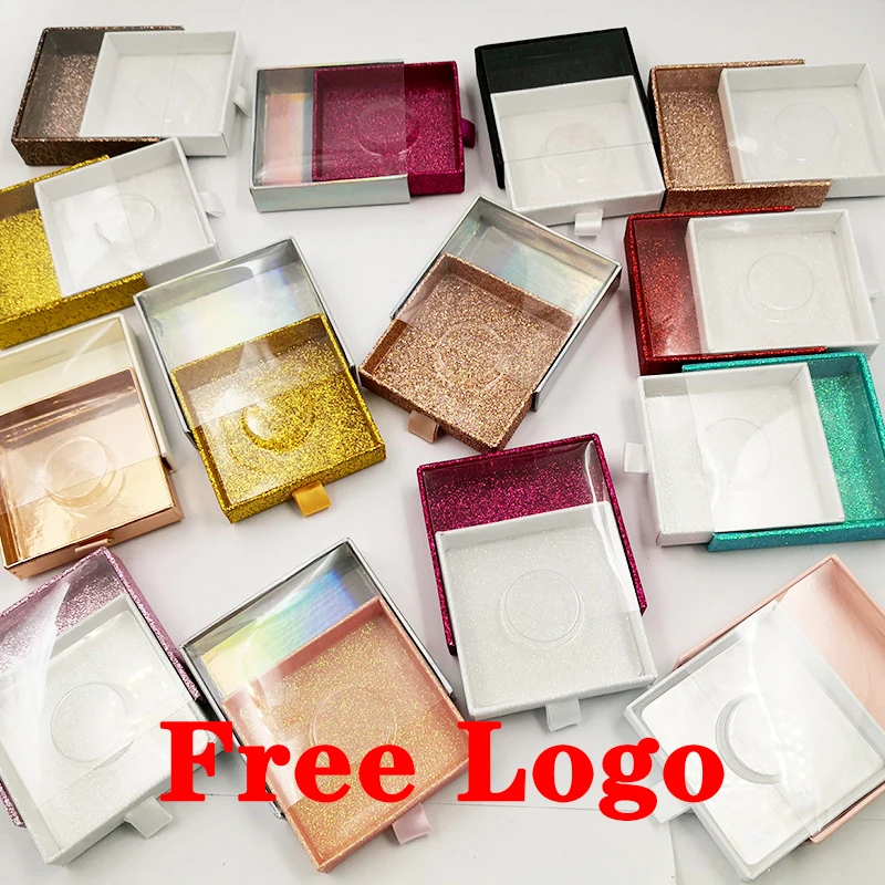 

Wholesale 25mm Eyelash Packaging Box With Custom Logo Name Label Lash Boxes Packaging Faux Mink Lashes Square empty case bulk