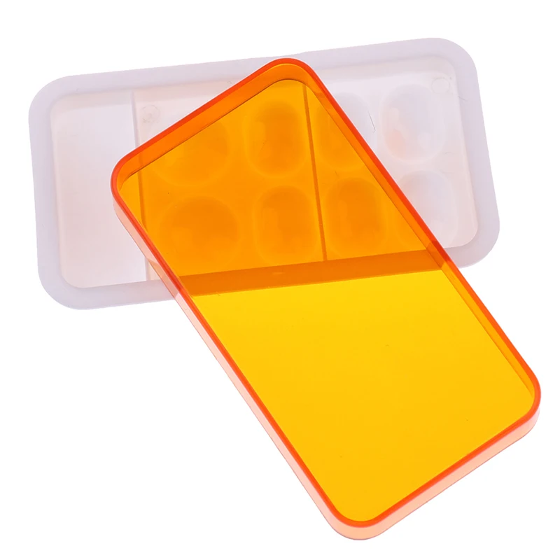 

1pcs Mixing Watering Moisturizing Plate Dental Palette With Cover 8 Slot Palette Dental Lab Equipment Resin