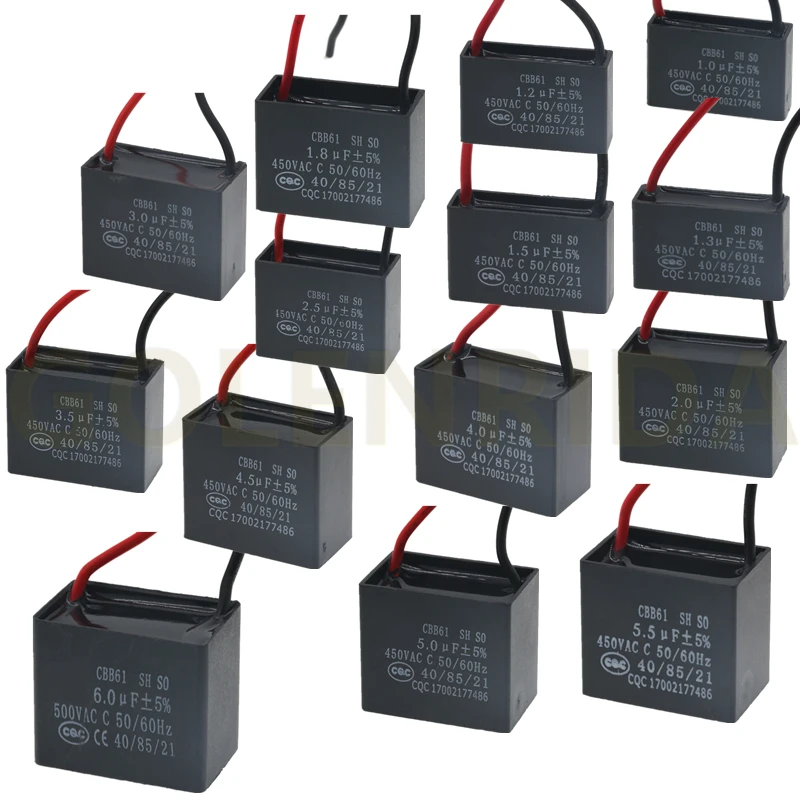 CBB61 450V 1 мкФ 2 3 5 8 4 6 терминал двигатель потолочного вентилятора ходовой