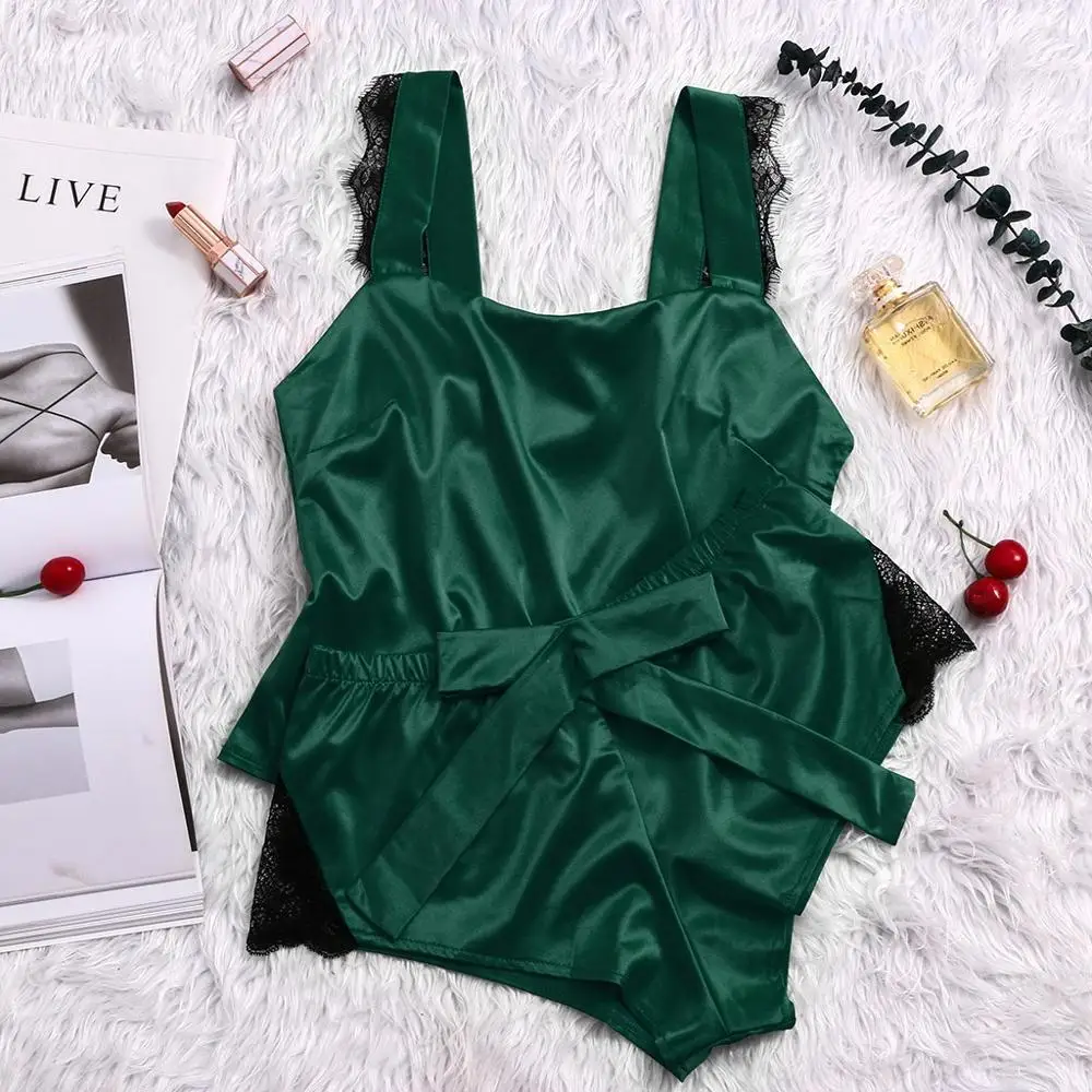 Новое сексуальное кружевное атласное ночное белье нижнее топы пижамные