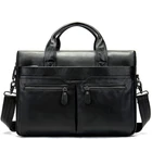 Мужской кожаный портфель, для ноутбука 14 дюймов