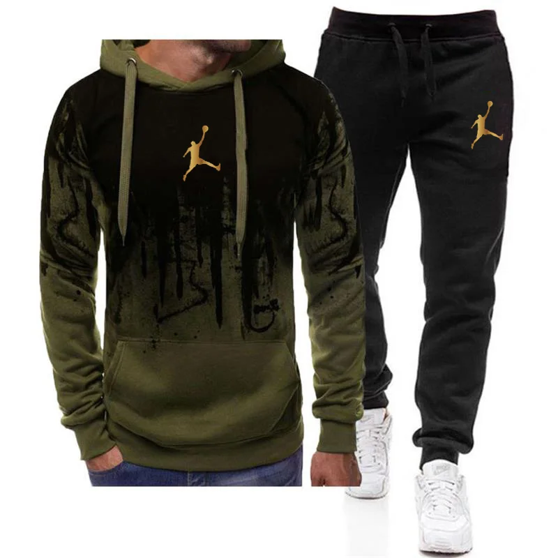 

Brand Men's Fall/Winter Hoodie + Pants Suit Sportswear Casual Slim Fit Men's Sports Shirt Jogging Sportswear Clothing S-3XL
