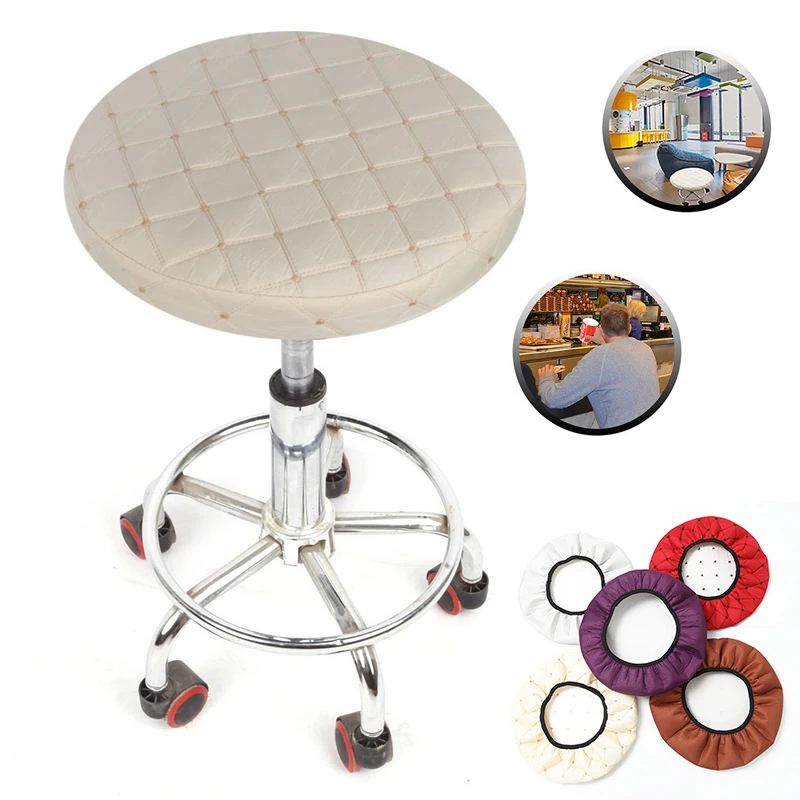 

Round Chair Cover Elastic Bar Stool Cover Fashion Seat Cover Chair Protector Home Chair Slipcover Spandex Office Chair Slipcover