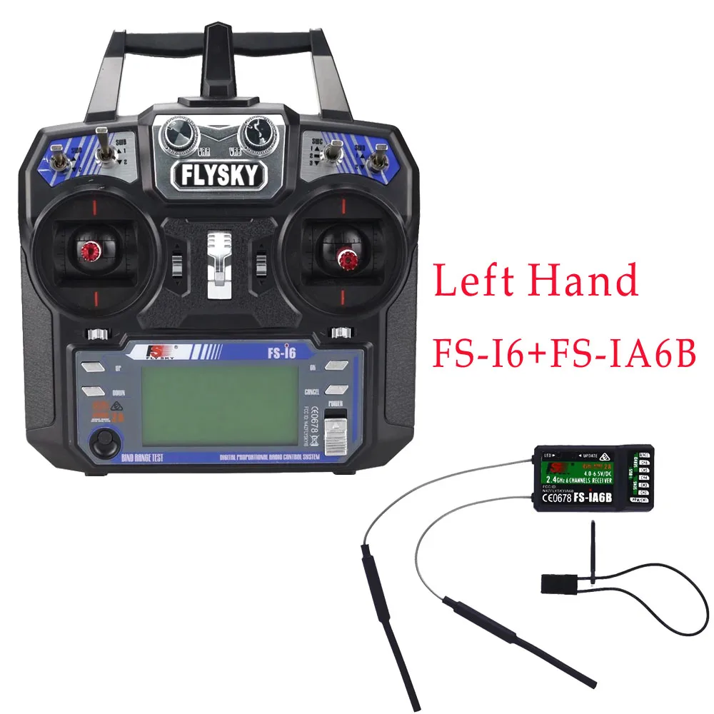 FS-I6 and FS-IA6B 1 шт. FlySky FS-i6 2,4G 6ch передатчик+ FS-iA6B приемник системы ЖК-экран для радиоуправляемого вертолета(с розничной коробкой - Цвет: FS-I6 and FS-IA6B