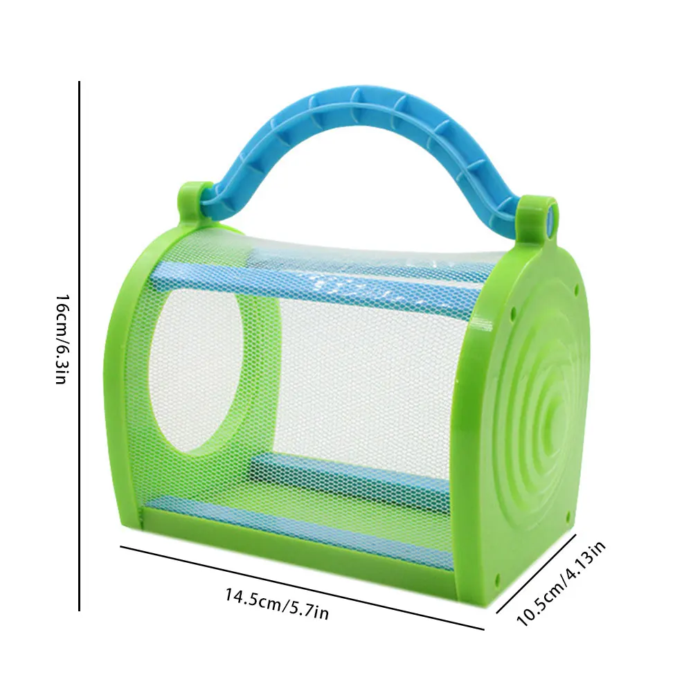 

Insect Cage Transparent Breathable Plastic Portable Outdoor Bug Cage Critter Case Net Cloth For Children Science Education Tool