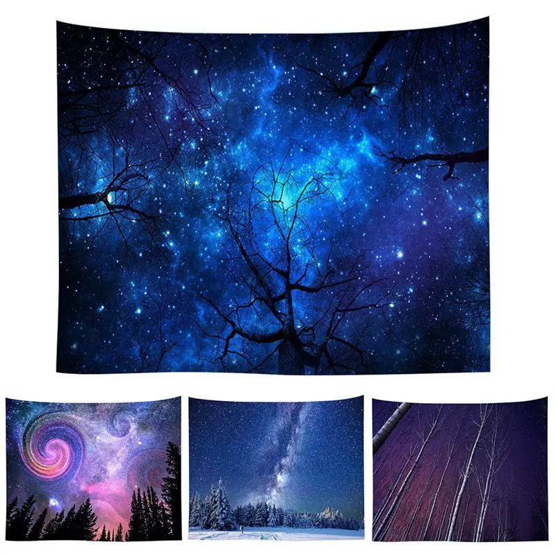 Настенный Гобелен 2020 гобелен с изображением леса звездного неба галактики