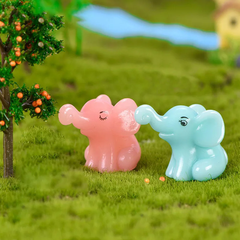 30Pcs Elephant Figurines Miniatures Resin Christmas Ornaments Landscape Gardening Decoration Party Favors DIY Baby Shower Gift | Дом и сад
